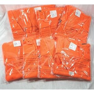 LOT: 8 ASN HI-Vis Orange Reflective Mesh Safety Vests Type R Class 2 - Sz Medium